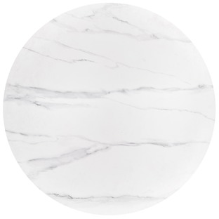 BRUNO round table, white marble / walnut