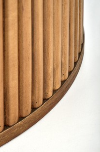 BRUNO round table, white marble / walnut