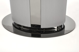 DANCAN extension table, white marble / grey / l. grey / black