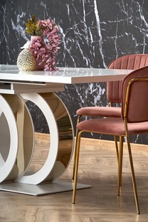 GALARDO extension table, white / gold