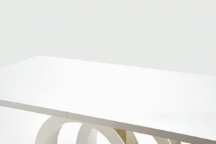 GALARDO extension table, white / gold