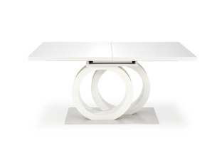 GALARDO stół rozkładany, biały / złoty