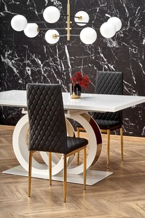 GALARDO extension table, white / gold