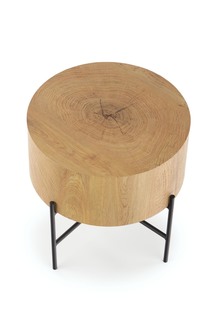BROOKLYN-S c. table natural oak / black