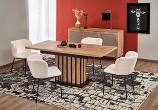 LAMELLO extension table, artisan oak / black