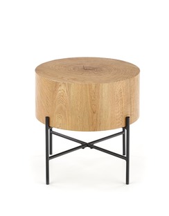 BROOKLYN-S c. table natural oak / black