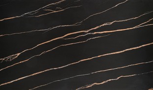 LOZANO extension table, black marble / walnut