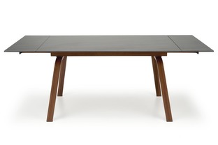 LOZANO extension table, black marble / walnut