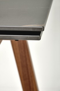 LOZANO extension table, black marble / walnut