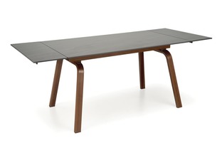LOZANO extension table, black marble / walnut