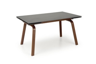 LOZANO extension table, black marble / walnut