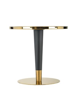 MORATA round table, white marble / black / gold