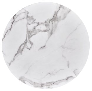 MORATA round table, white marble / black / gold