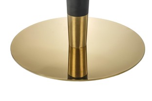 MORATA round table, white marble / black / gold