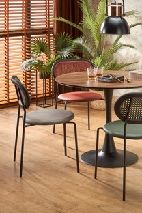 OLMO round table, walnut / black