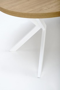 PERONI extension table, gold oak / white