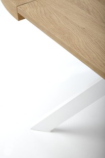 PERONI extension table, gold oak / white