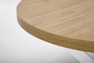 PERONI extension table, gold oak / white