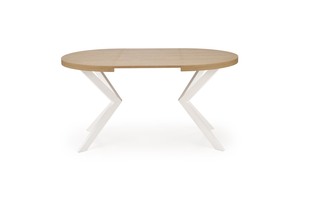 PERONI extension table, gold oak / white