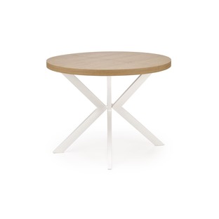 PERONI extension table, gold oak / white