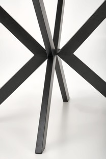 PERONI extension table, white marble / black