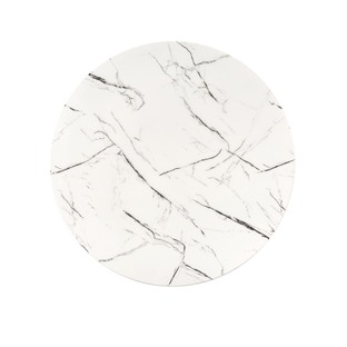 RAYMOND 2 table, white marble / gold