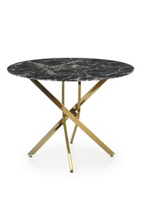 RAYMOND 2 table, black marble / gold