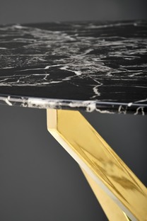 RAYMOND 2 table, black marble / gold