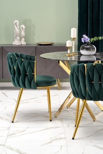 RAYMOND 2 table, black marble / gold