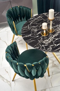 RAYMOND 2 table, black marble / gold