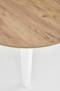 RINGO table, craft oak / white