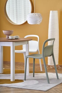 RINGO table, craft oak / white