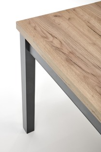 TIAGO SQUARE extensions table, craft oak / black