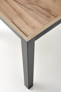 TIAGO SQUARE extensions table, craft oak / black