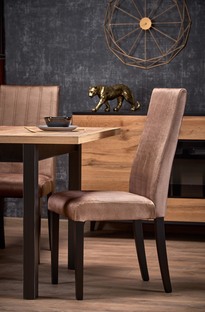TIAGO SQUARE extensions table, craft oak / black