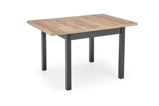 TIAGO SQUARE extensions table, craft oak / black