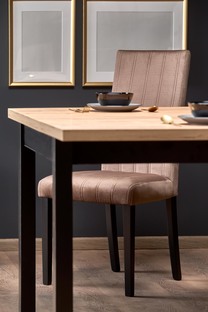 TIAGO SQUARE extensions table, craft oak / black