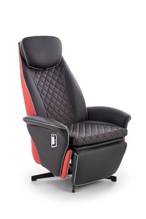 CAMARO fotel wypoczynkowy czarny / czerwony (1p=1szt)