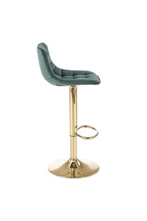 H120 bar stool, gold / dark green