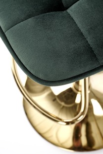 H120 bar stool, gold / dark green