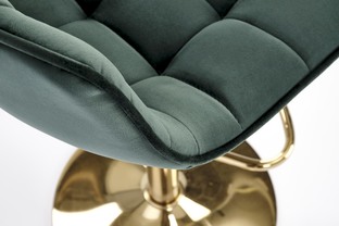 H120 bar stool, gold / dark green