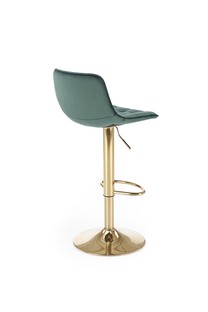 H120 bar stool, gold / dark green
