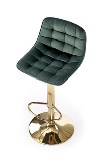 H120 bar stool, gold / dark green