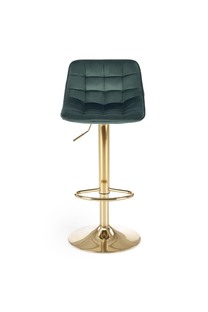 H120 bar stool, gold / dark green