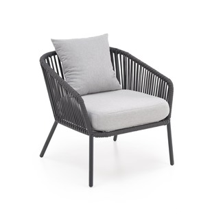 ROCCA garden set (sofa + 2 chairs + coffee table), dark grey / light grey