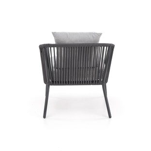 ROCCA garden set (sofa + 2 chairs + coffee table), dark grey / light grey