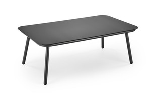ROCCA garden set (sofa + 2 chairs + coffee table), dark grey / light grey