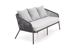 ROCCA garden set (sofa + 2 chairs + coffee table), dark grey / light grey