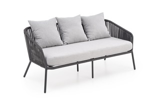 ROCCA zestaw ogrodowy ( sofa + fotel 2x + ława ), ciemny popiel / jasny popiel