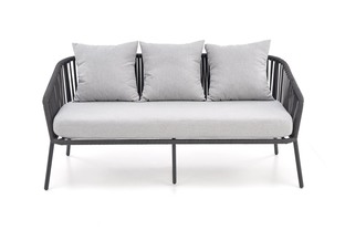 ROCCA garden set (sofa + 2 chairs + coffee table), dark grey / light grey